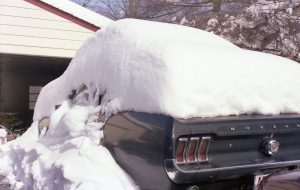 Picture of my car covered in snow